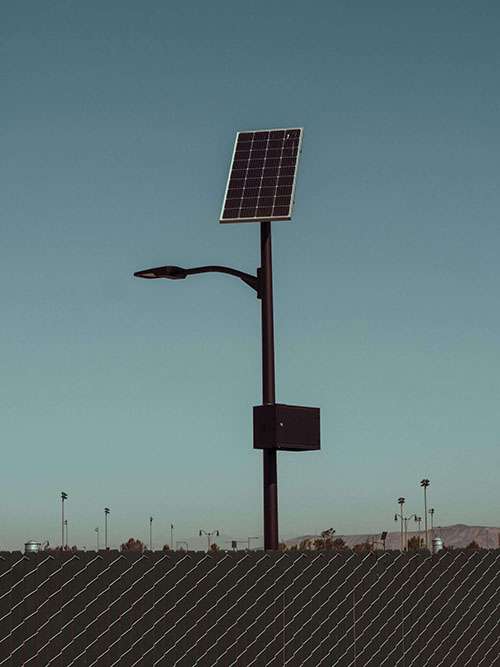 A Street Light With Solar Panel